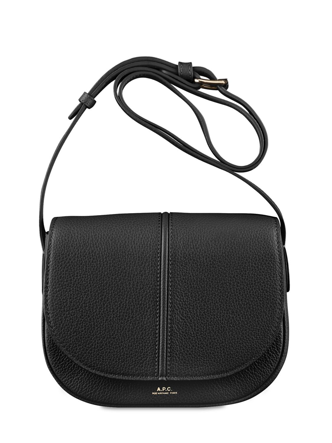 Apc Betty Grained Leather Shoulder Bag In 블랙