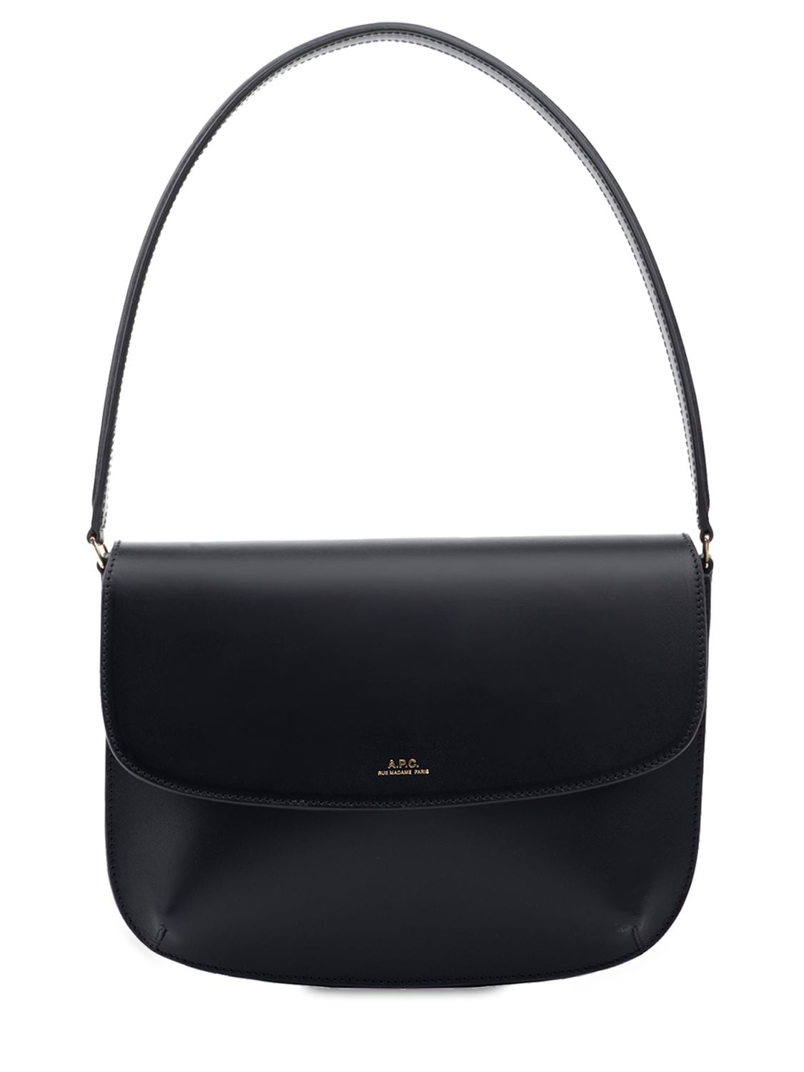 Apc Sarah Leather Shoulder Bag In Black