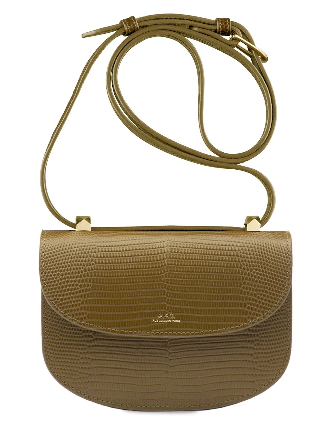APC GENÉVE CROC EMBOSSED LEATHER BAG 74IJ6A001-S0FE0