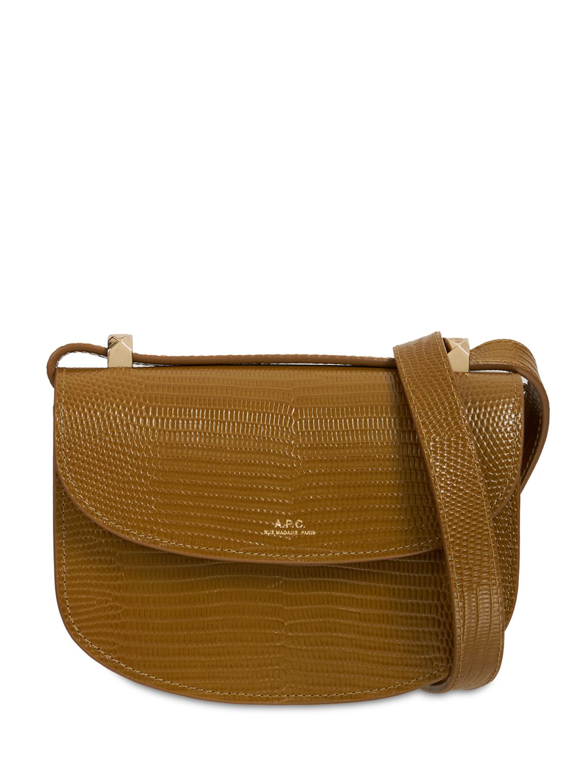 Ledertasche Mit Krokoprägung "genéve"