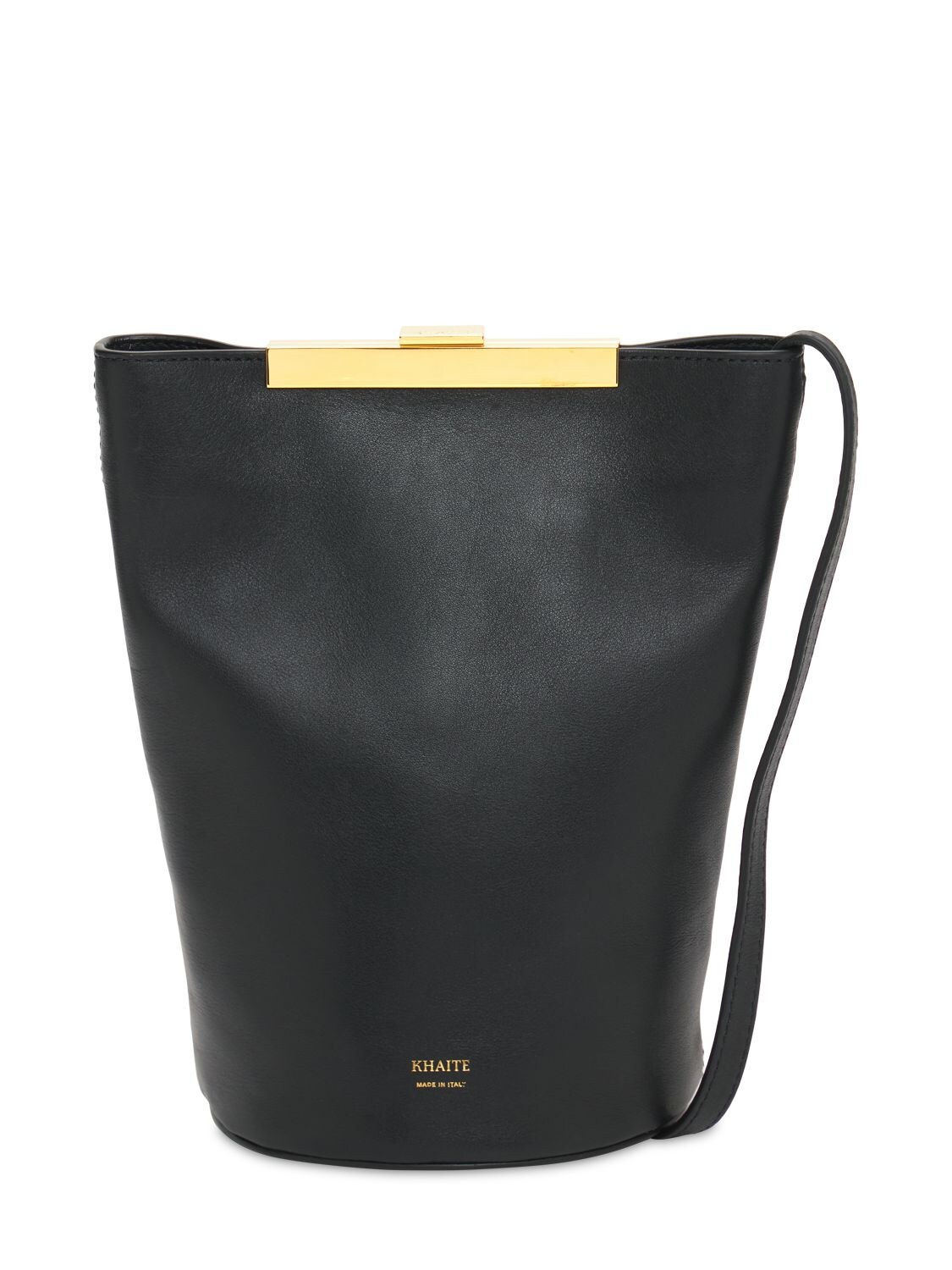 Khaite Etta Smooth Leather Shoulder Bag In 블랙