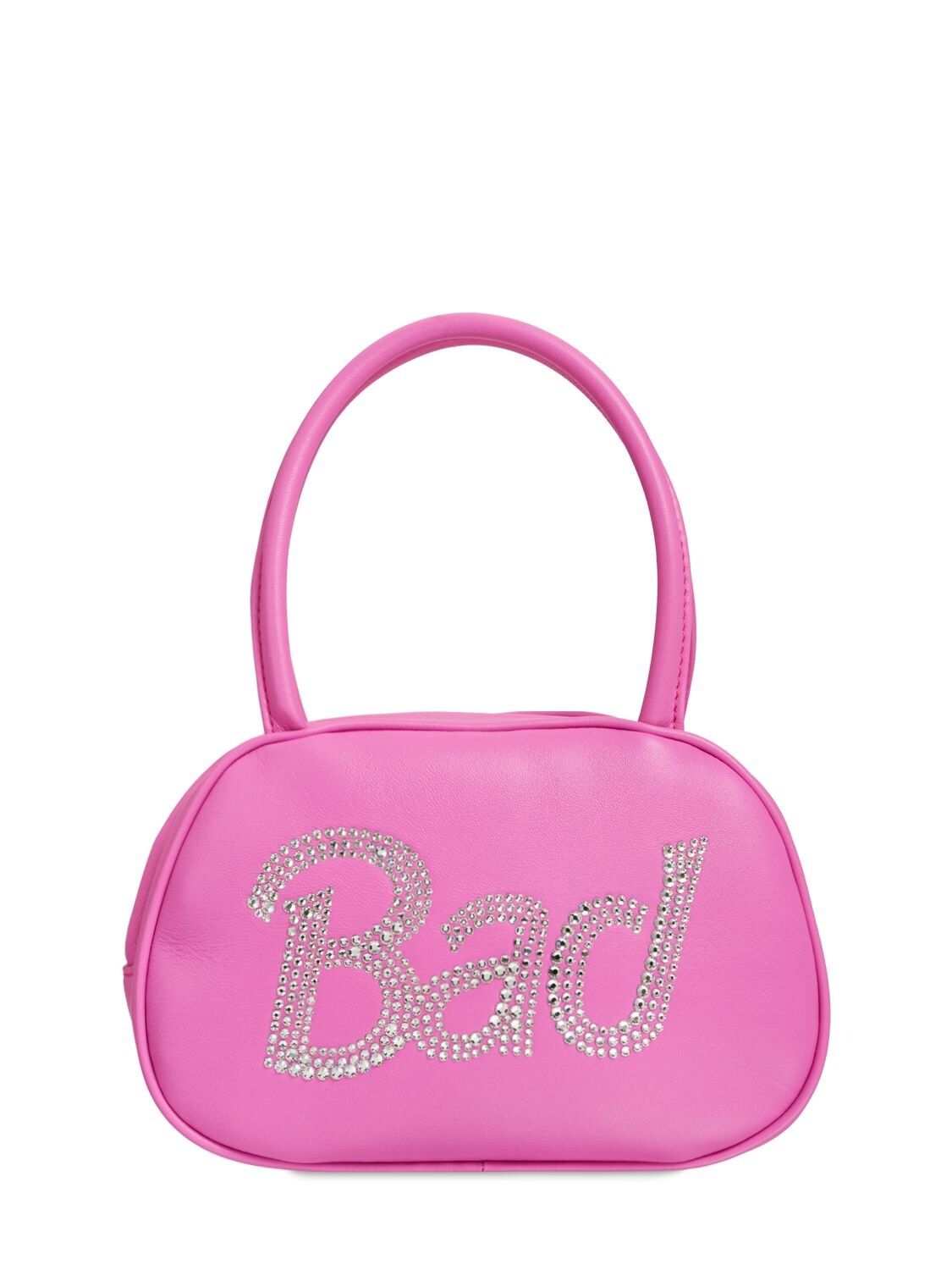 Amina Muaddi Amini Baddie Nappa Top Handle Bag In Pink