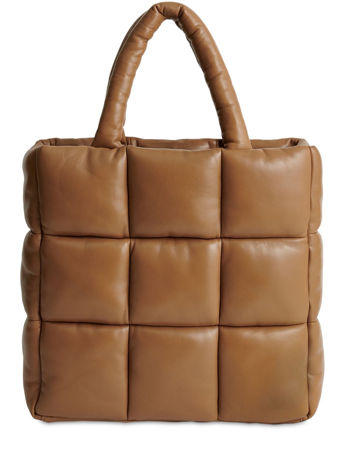 Stand Studio Assante Quilted Leather Tote Bag In Sand