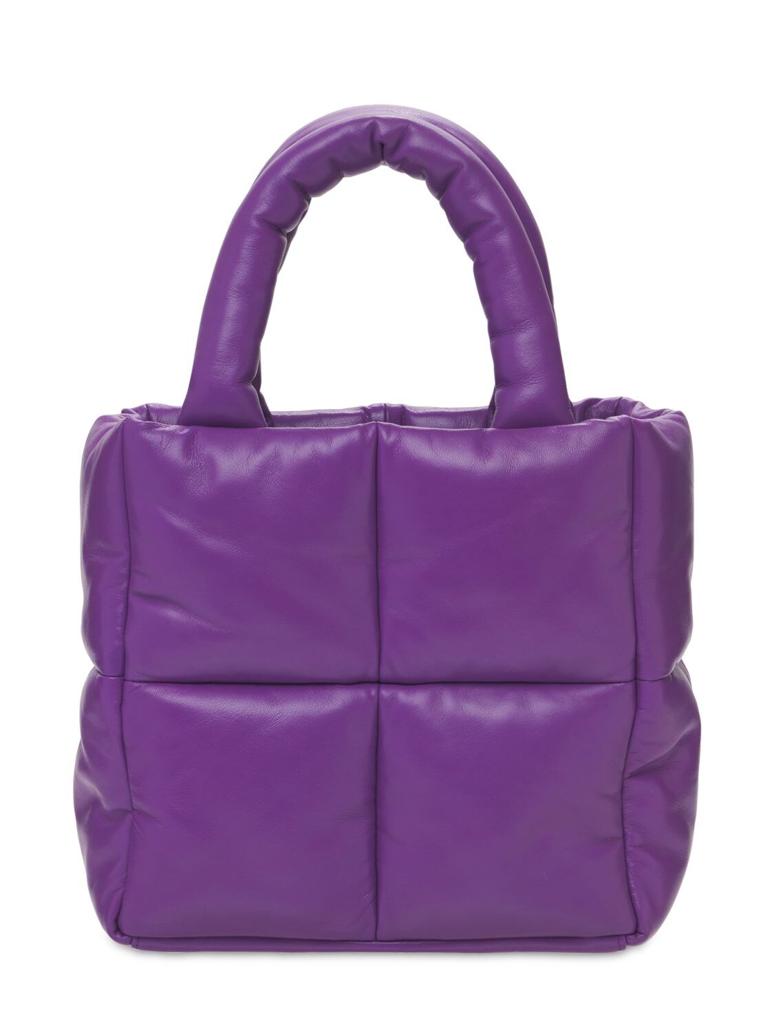 Stand Studio Rosanne Quilted Leather Tote Bag In Topaz Purple