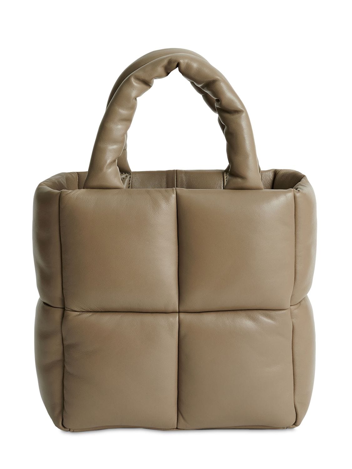 Stand Studio Rosanne Quilted Leather Tote Bag In Sandstone Beige