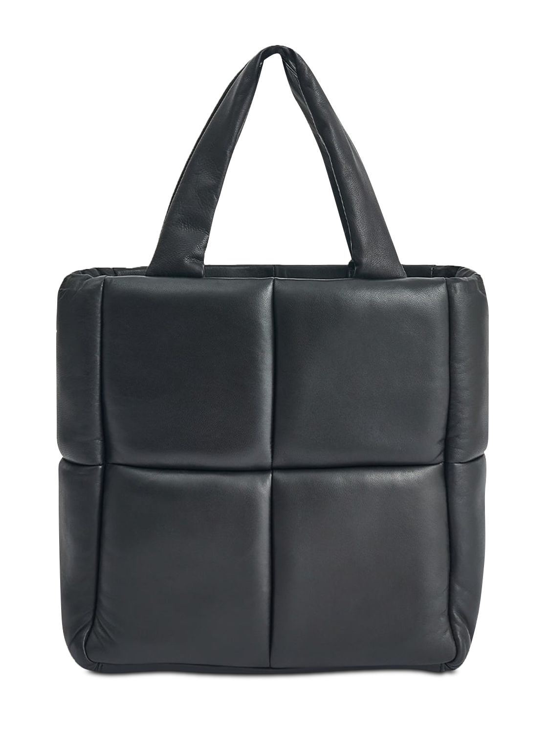 Stand Studio Rosanne Quilted Leather Tote Bag In Black