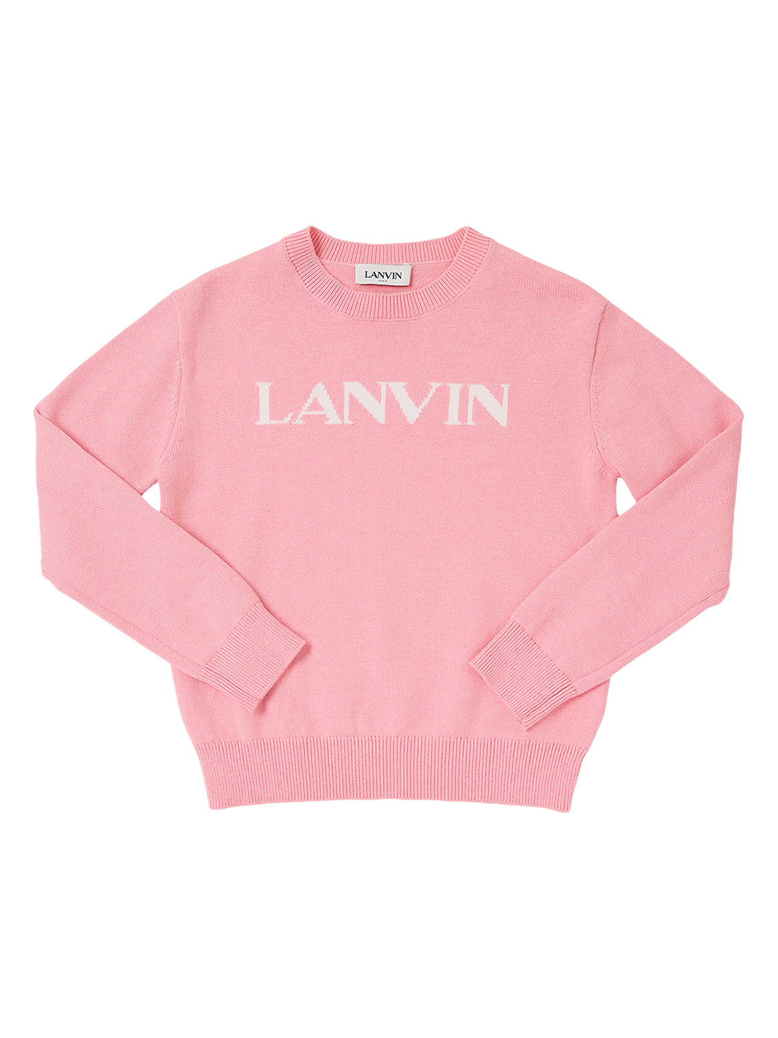Strickpullover Aus Wolle Und Baumwolle Mit Logo