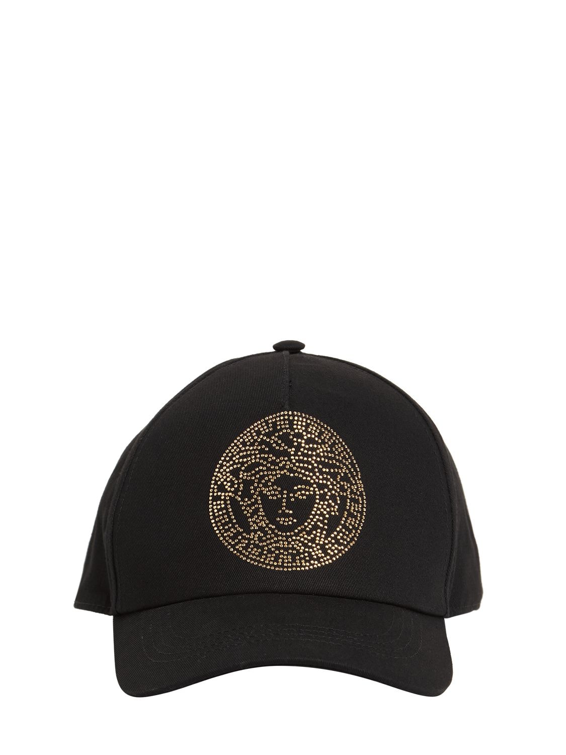 VERSACE MEDUSA EMBELLISHED BASEBALL HAT,74IJS1025-QTQWMDC1