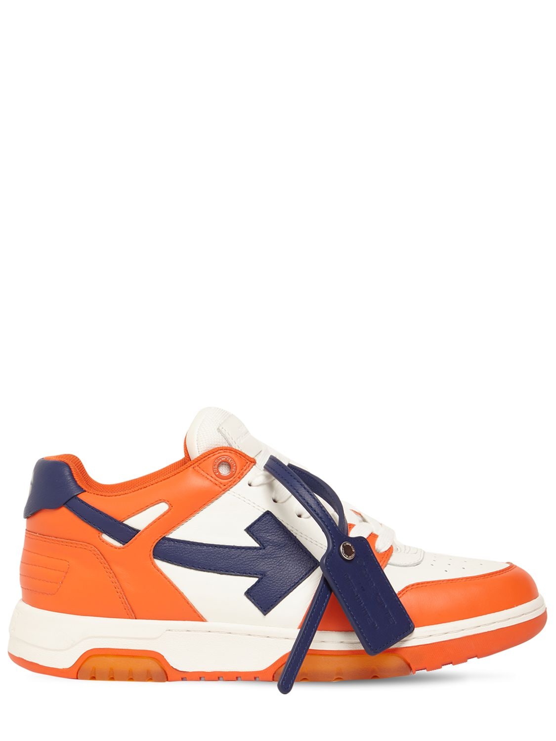 Off-white Out Of Office Low Leather Sneakers In Orange,blau