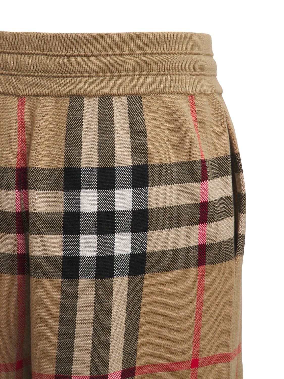 BURBERRY Straight-Leg Checked Birdseye Silk and Wool-Blend Drawstring Shorts  for Men