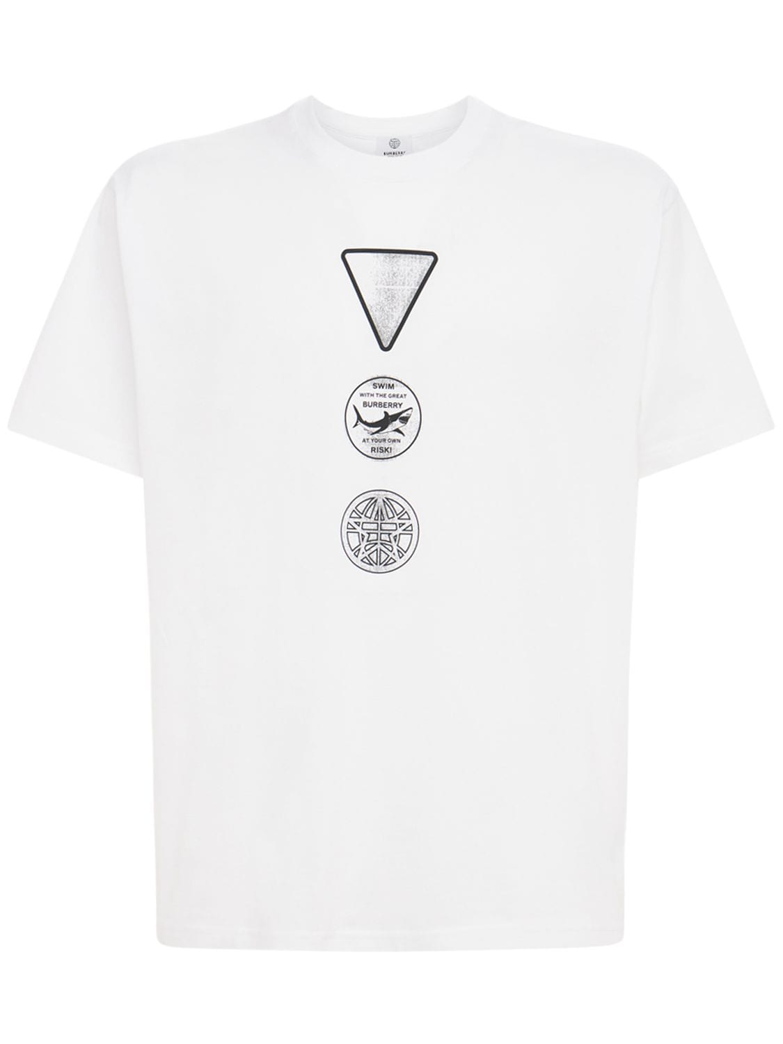 Burberry Badges Cotton Jersey T-shirt In White