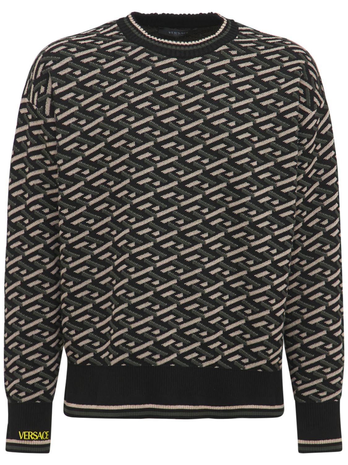Monogram Jacquard Cotton Knit Sweater