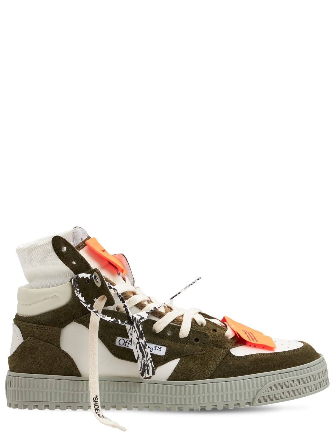Off-white 3.0 Off Court Supreme Suede Sneakers In Khaki,black