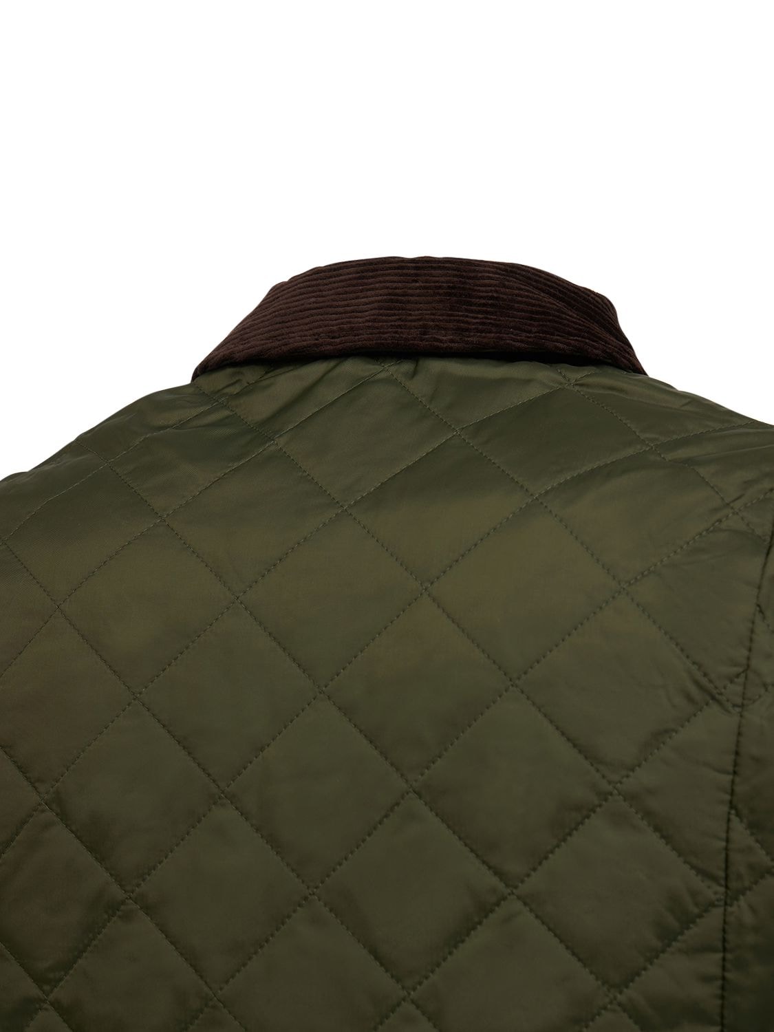 Shop Barbour Liddesdale Quilted Nylon Jacket In Olive Green