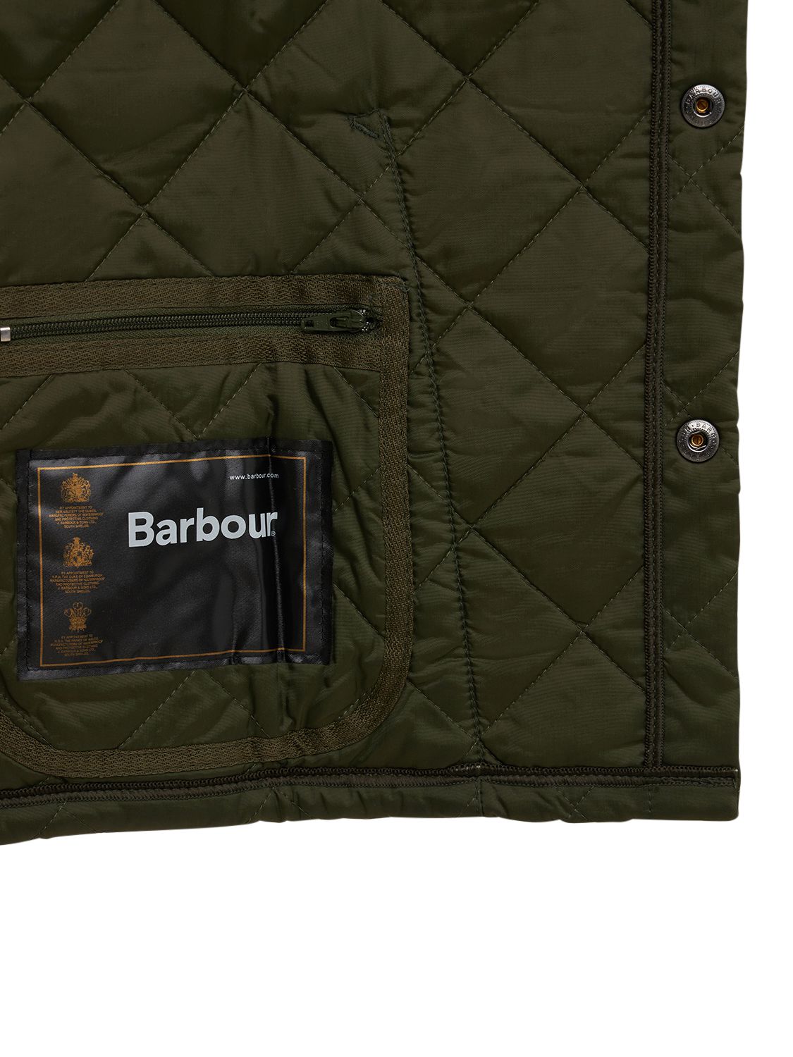 Shop Barbour Liddesdale Quilted Nylon Jacket In Olive Green