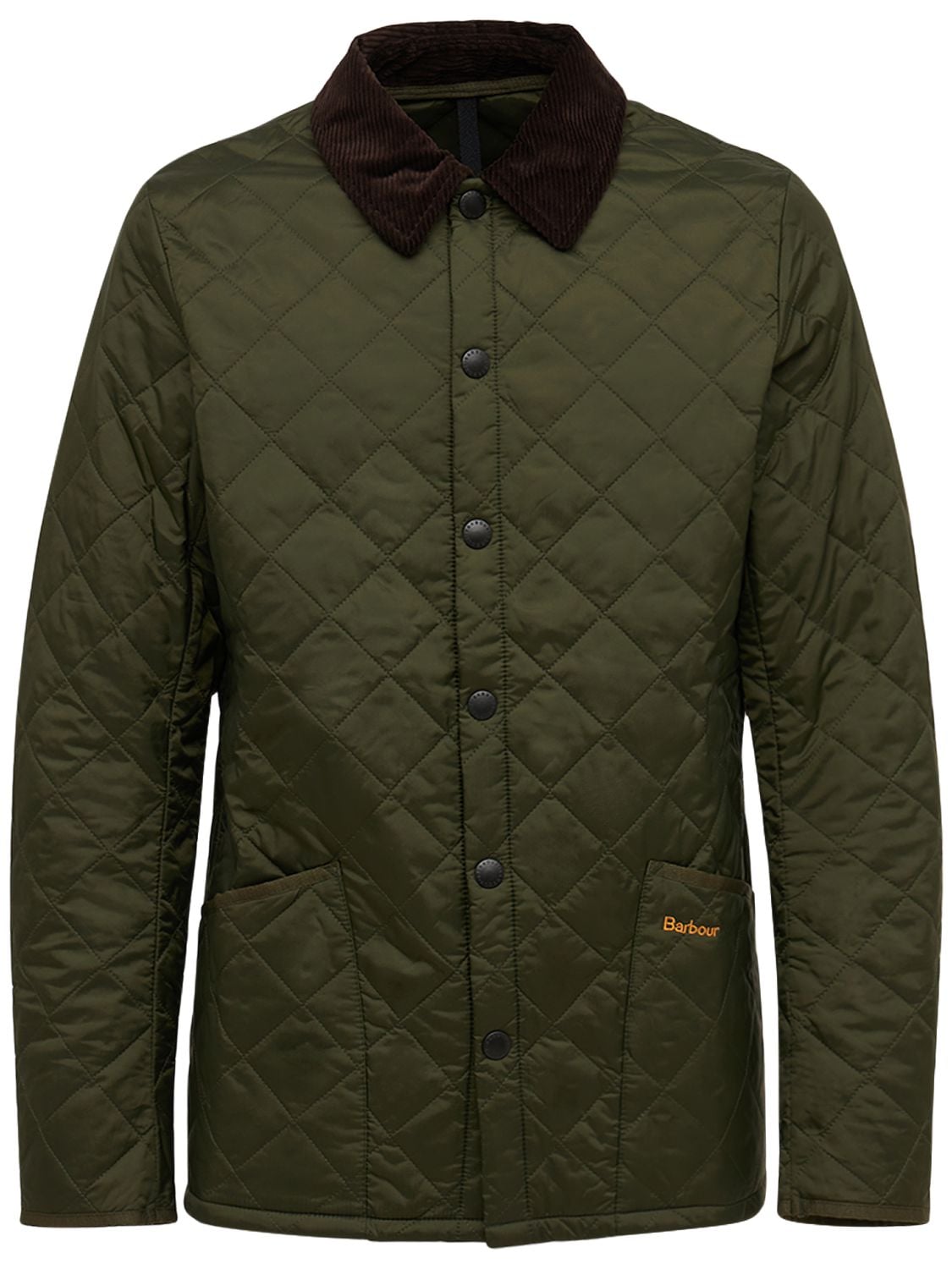 Shop Barbour Liddesdale Quilted Nylon Jacket In Olive Green