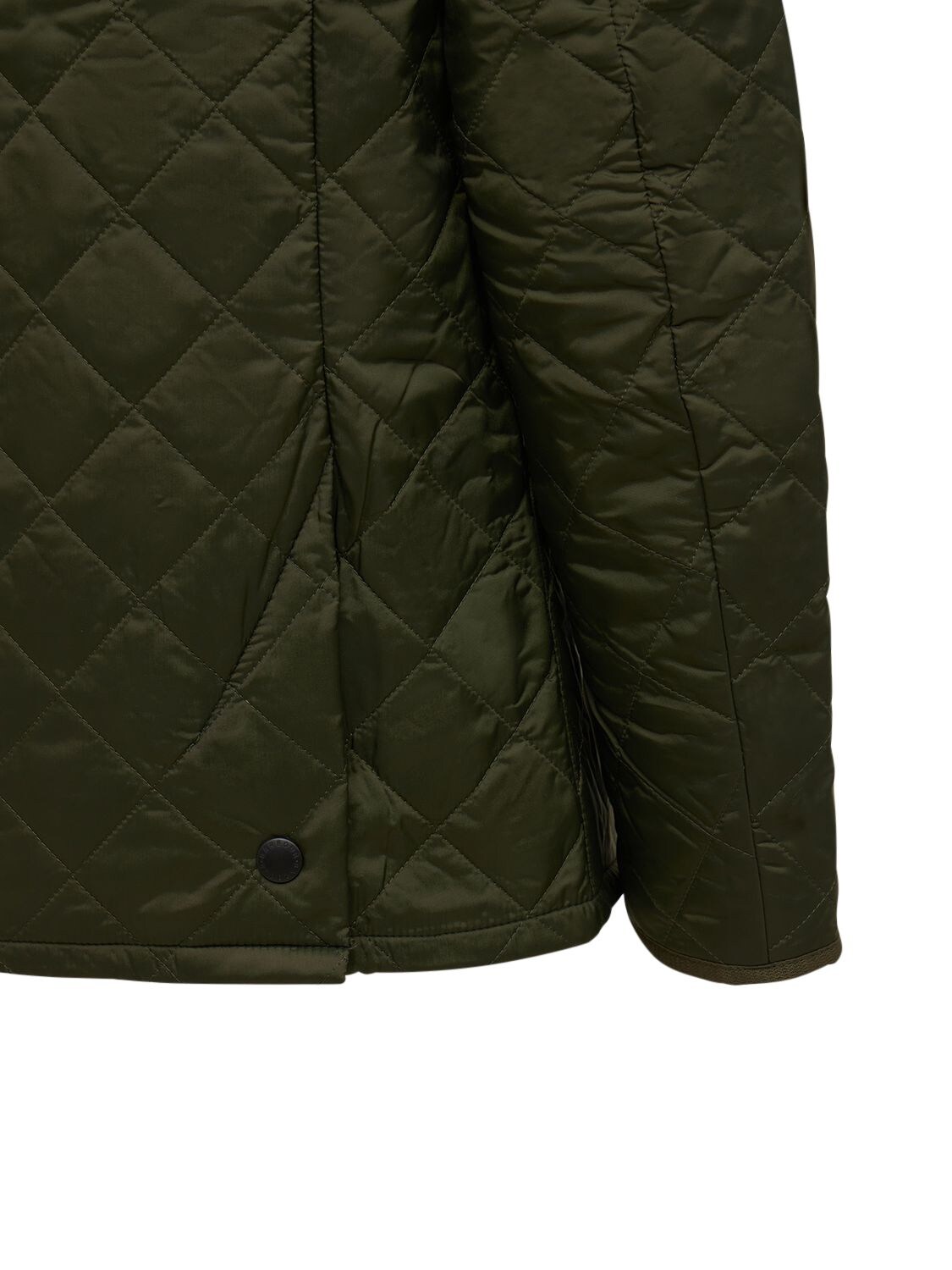 Shop Barbour Liddesdale Quilted Nylon Jacket In Olive Green