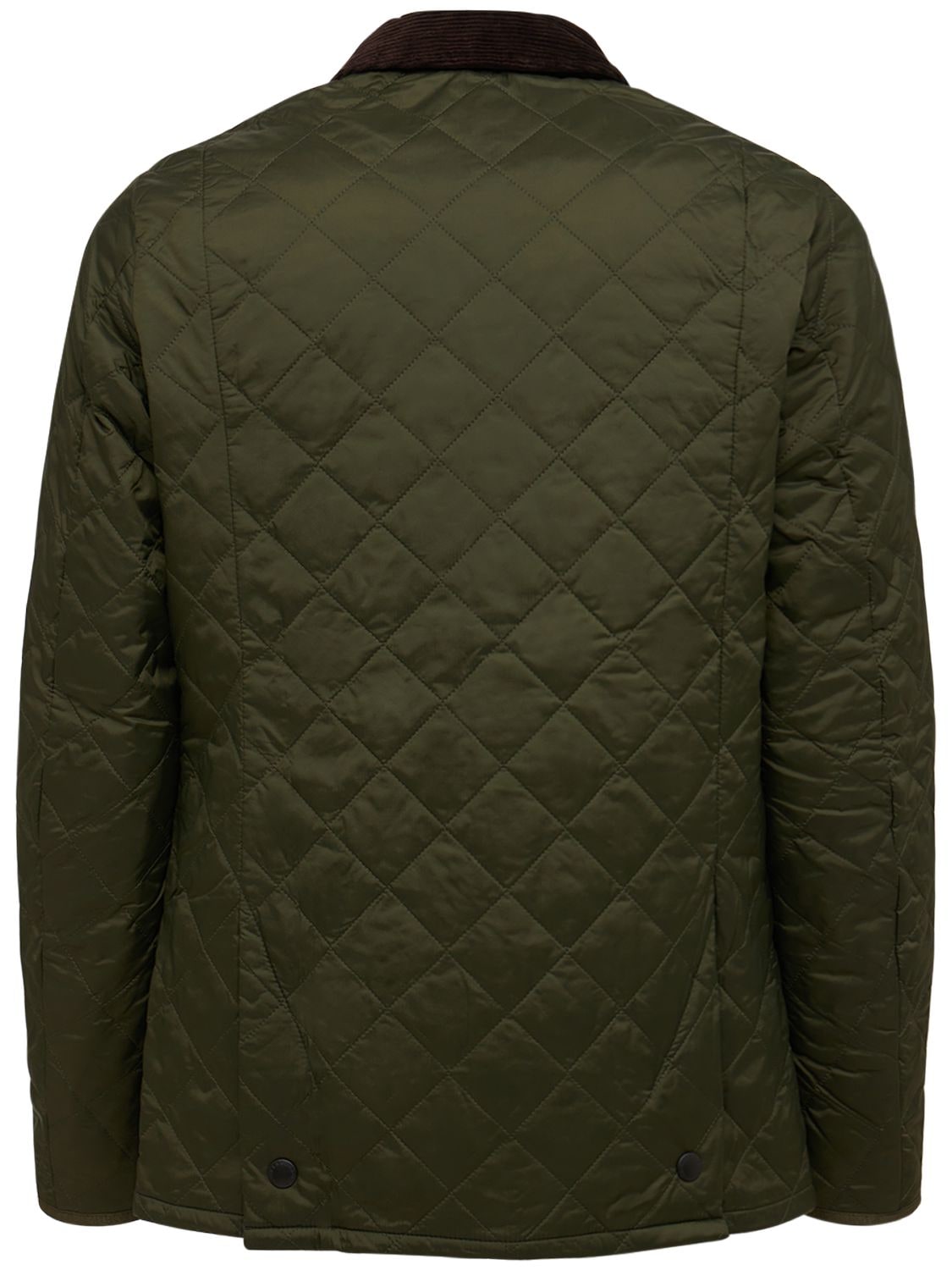 Shop Barbour Liddesdale Quilted Nylon Jacket In Olive Green