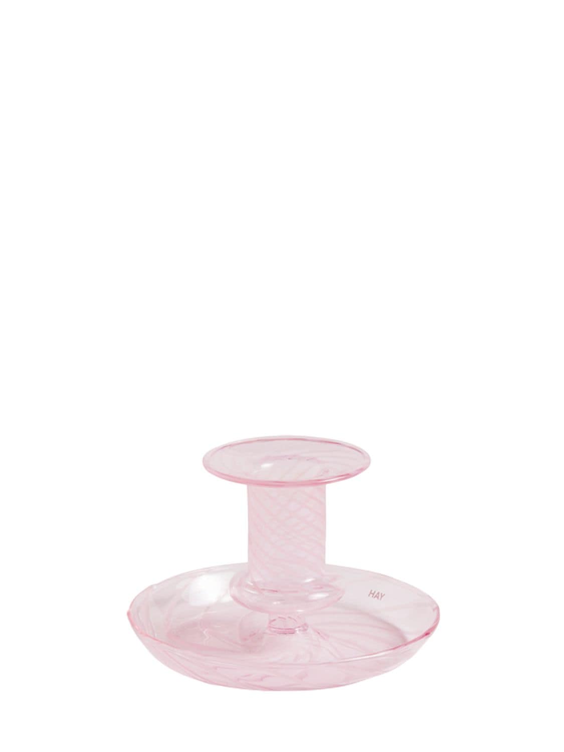Shop Hay Flare Stripe Candle Holder In Pink