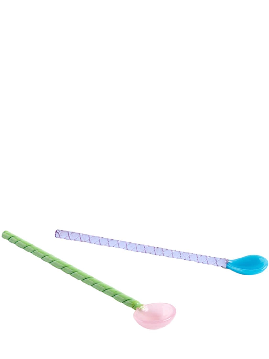 Hay Glass Spoons In Multicolor