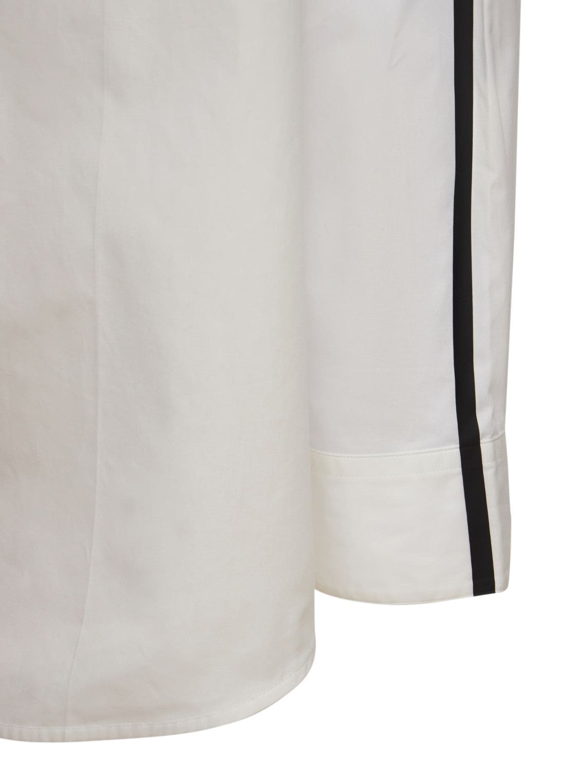 Shop Peter Do Cotton Blend Poplin Classic Shirt In White,black