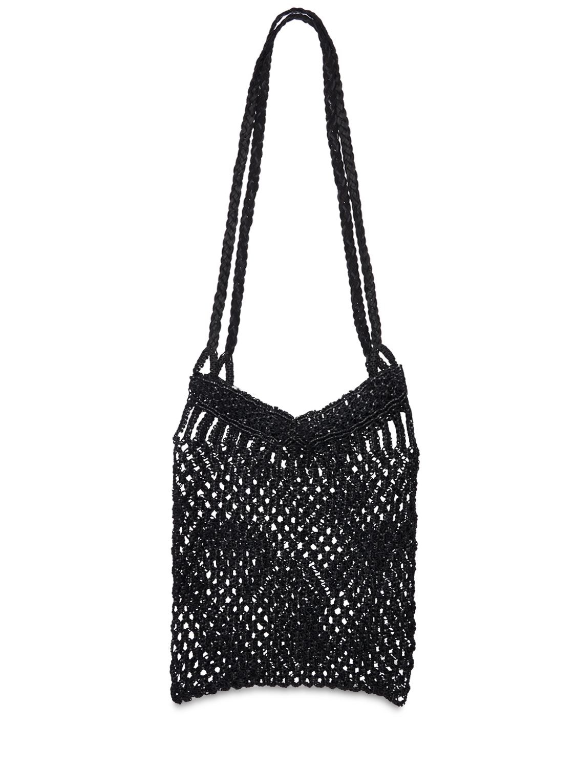 DRAGON DIFFUSION Knotted Macramé Leather Shoulder Bag