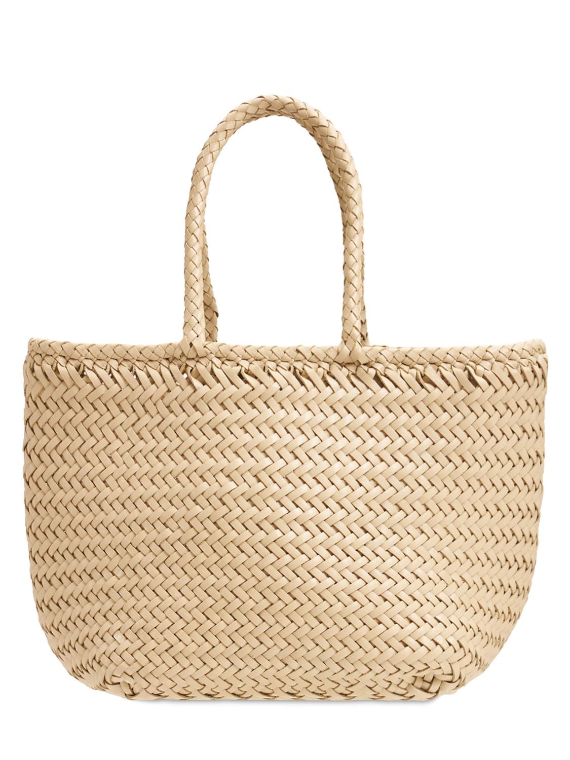 DRAGON DIFFUSION Grace Small Woven Leather Basket Bag