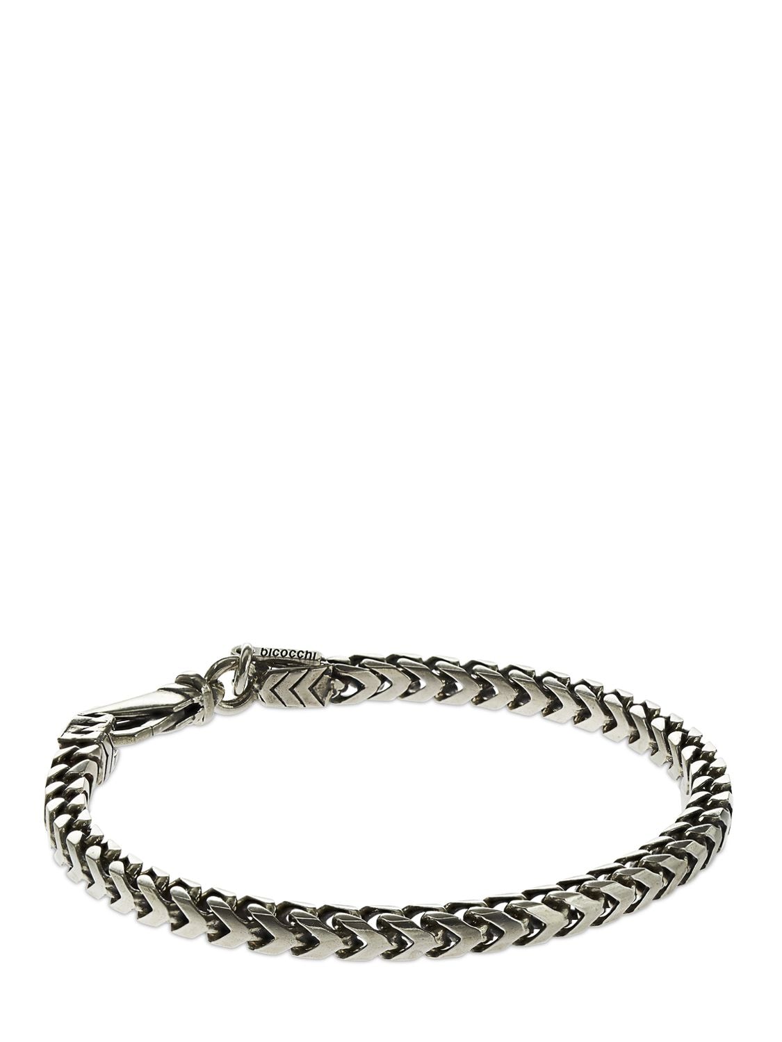 Shop Emanuele Bicocchi Square Chain Bracelet In Silver