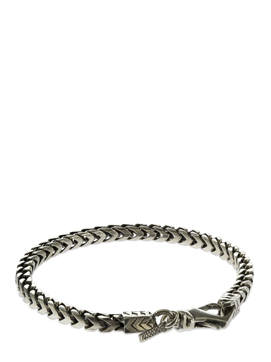 Shop Emanuele Bicocchi Square Chain Bracelet In Silver