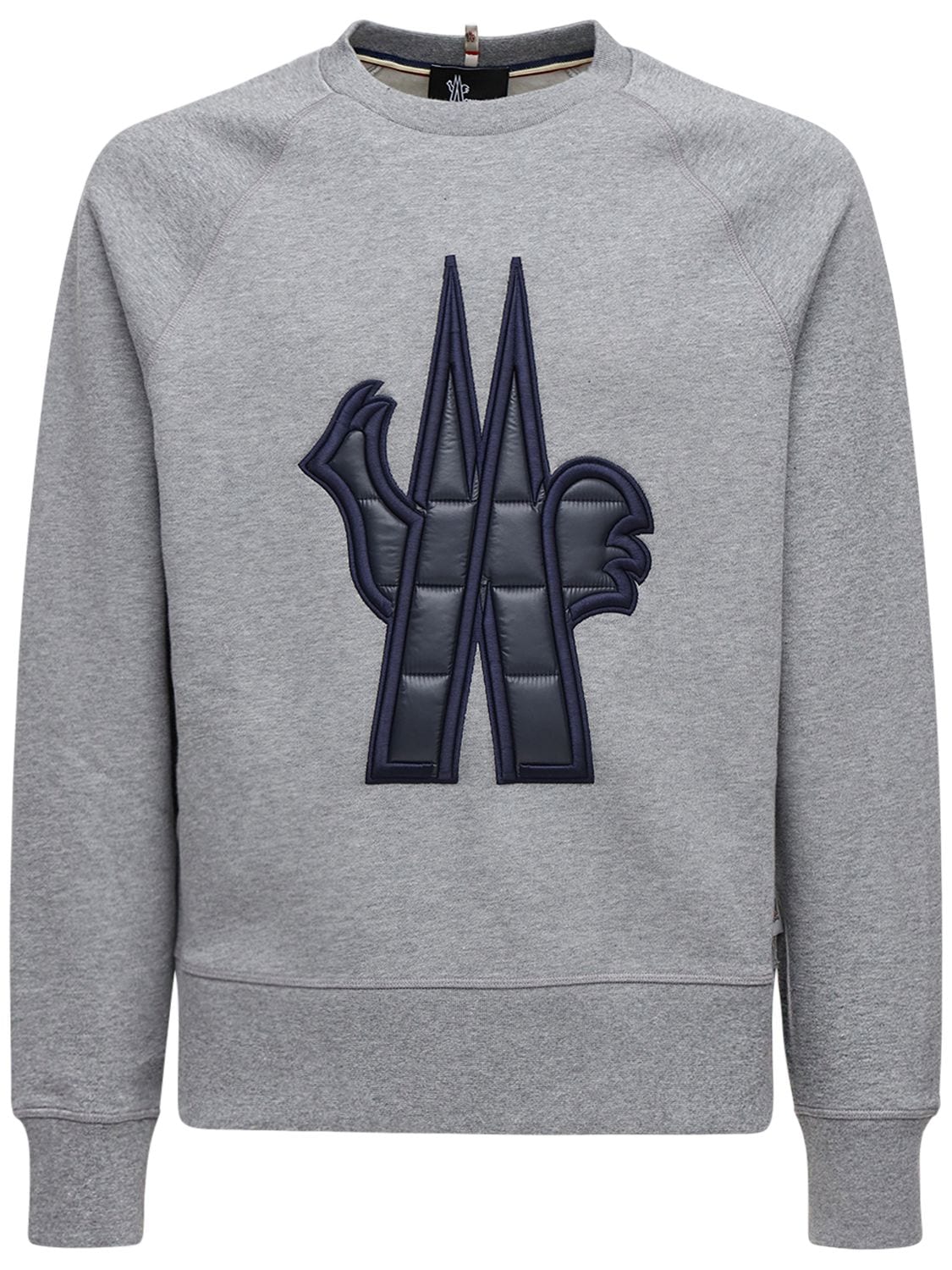 Moncler Grenoble - Logo cotton crewneck sweatshirt - Grey | Luisaviaroma