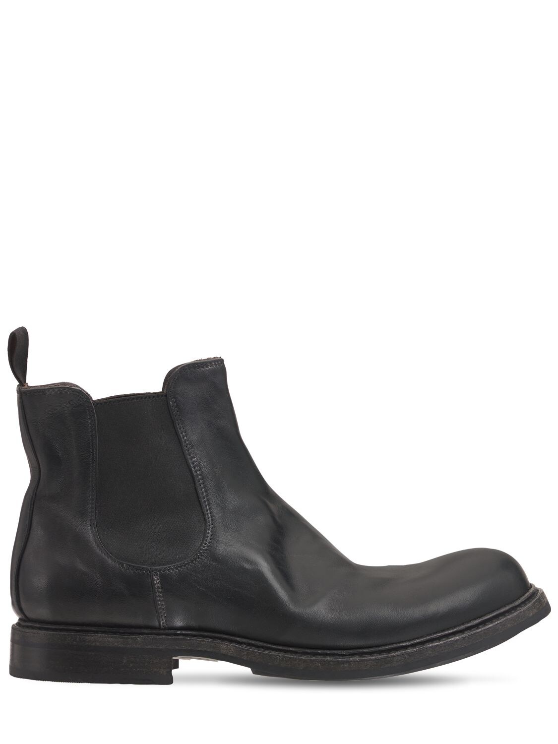 Shoto Washed Leather Chelsea Boots In Black ModeSens