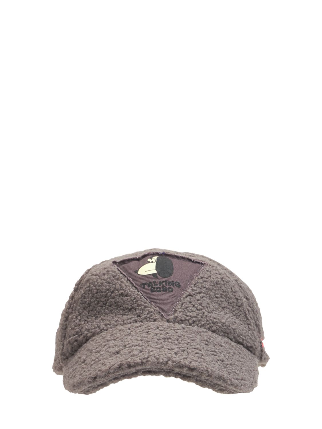 Bobo Choses Recycled Faux Fur Baseball Hat In Grey