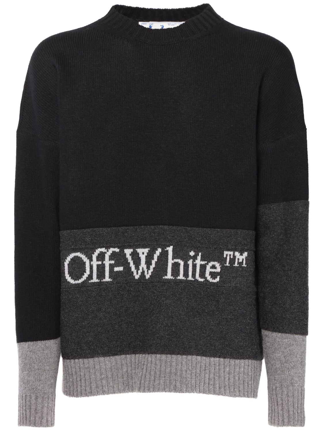 OFF-WHITE 撞色羊毛针织毛衣,74ILFA017-MTAWMQ2
