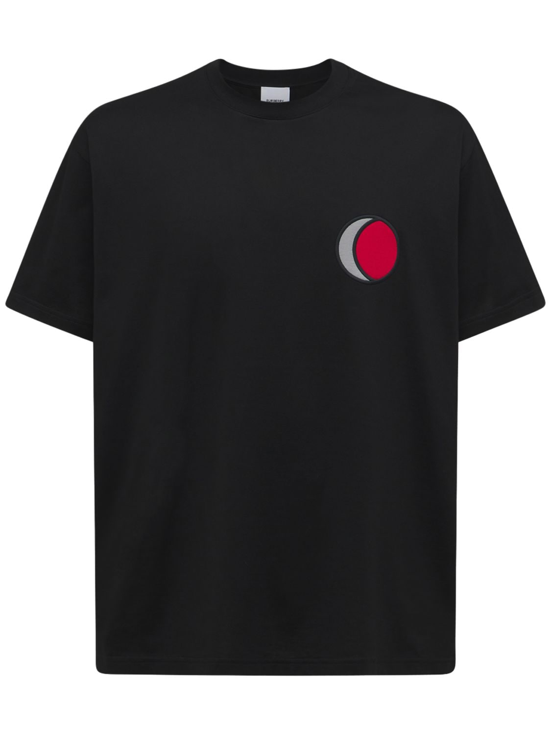 Burberry Ying Yang Print Cotton Jersey T-shirt In Black