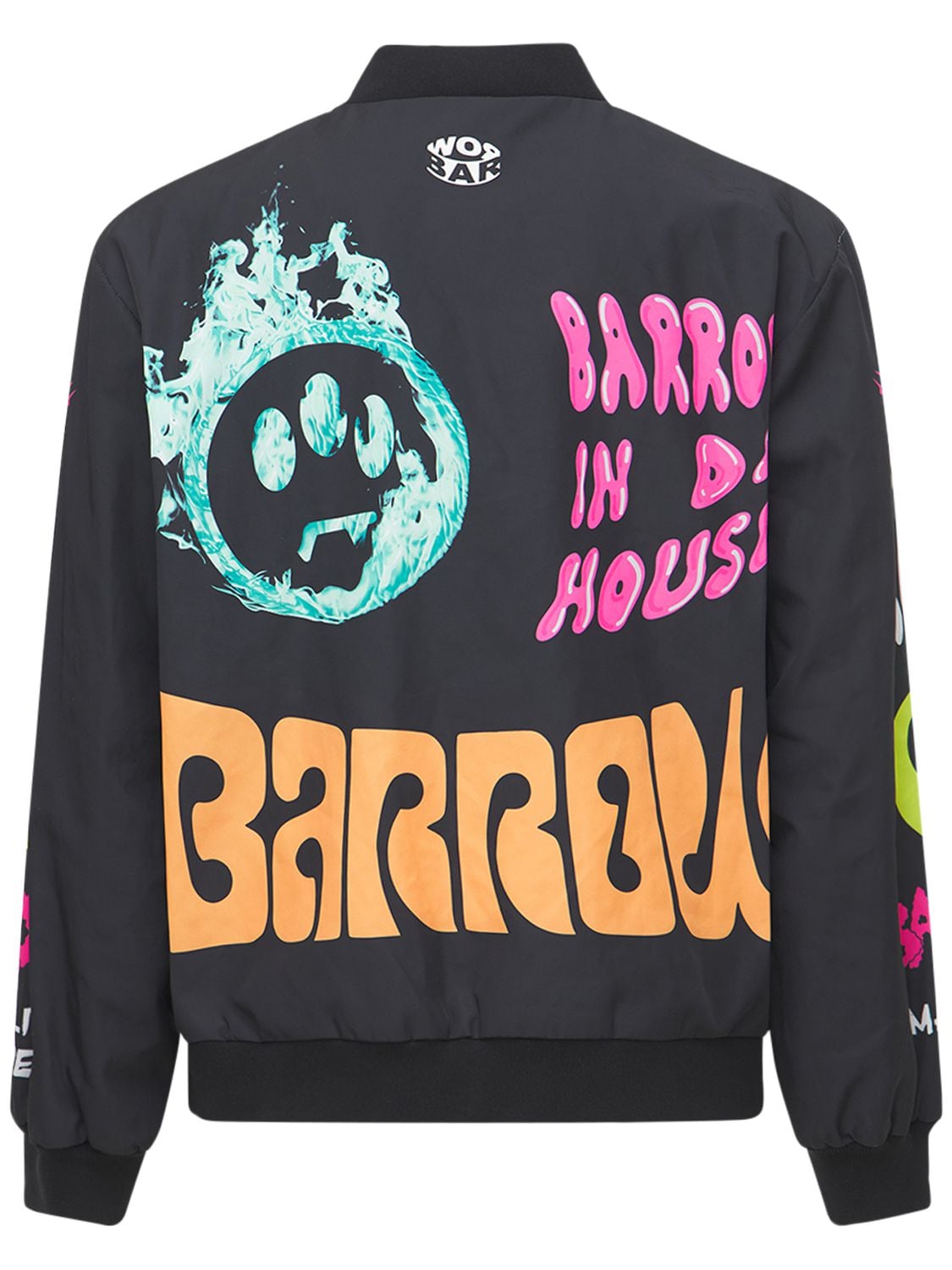 Barrow Black Jacket With Multicolour Prints