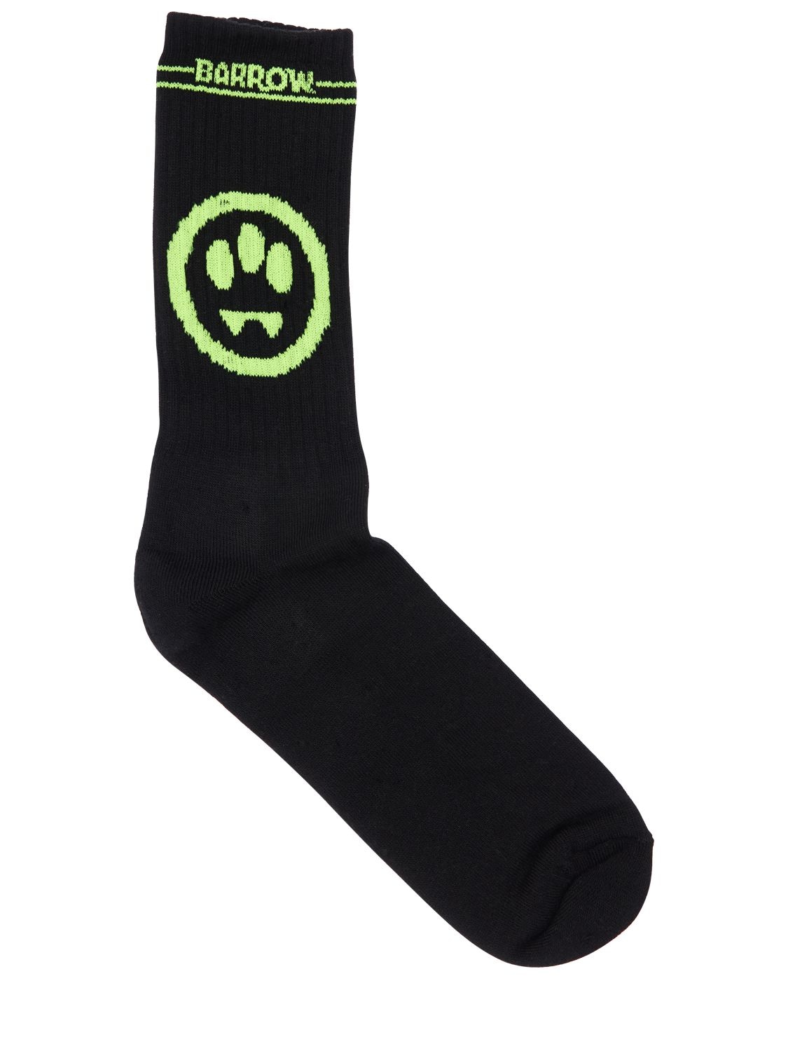 Barrow Mono Logo Cotton Blend Socks In Black