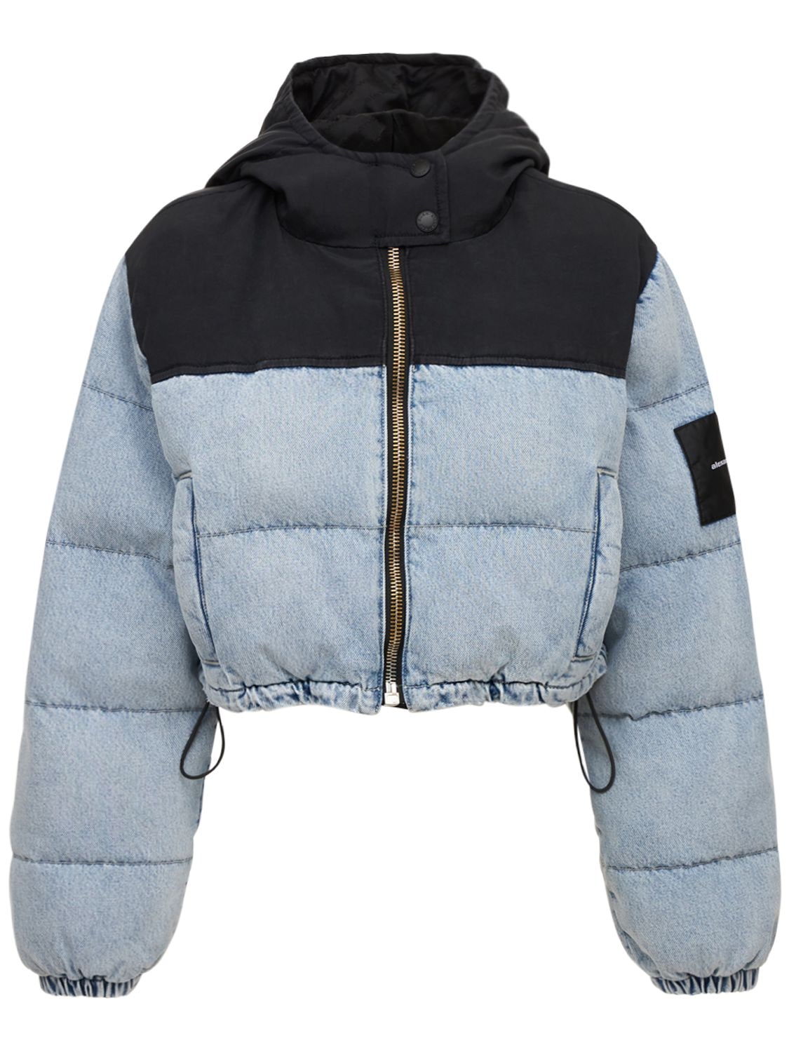 alexander wang denim puffer jacket