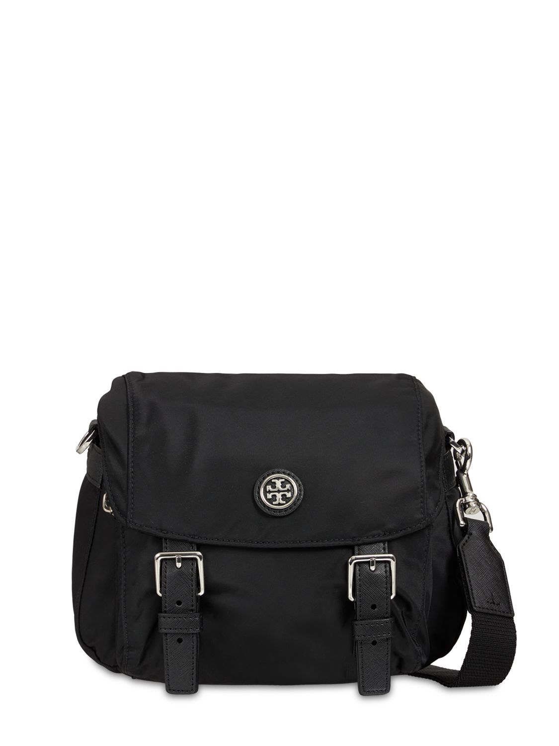 Tory Burch Small recycled nylon messenger bag Black Luisaviaroma