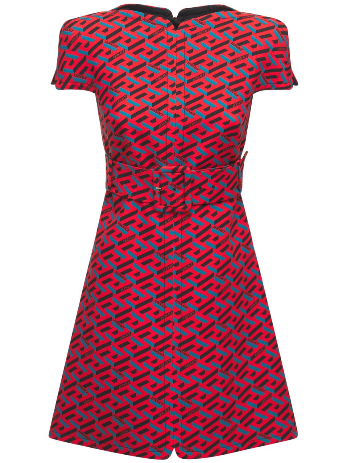 Versace - Monogram jacquard mini dress - | Luisaviaroma