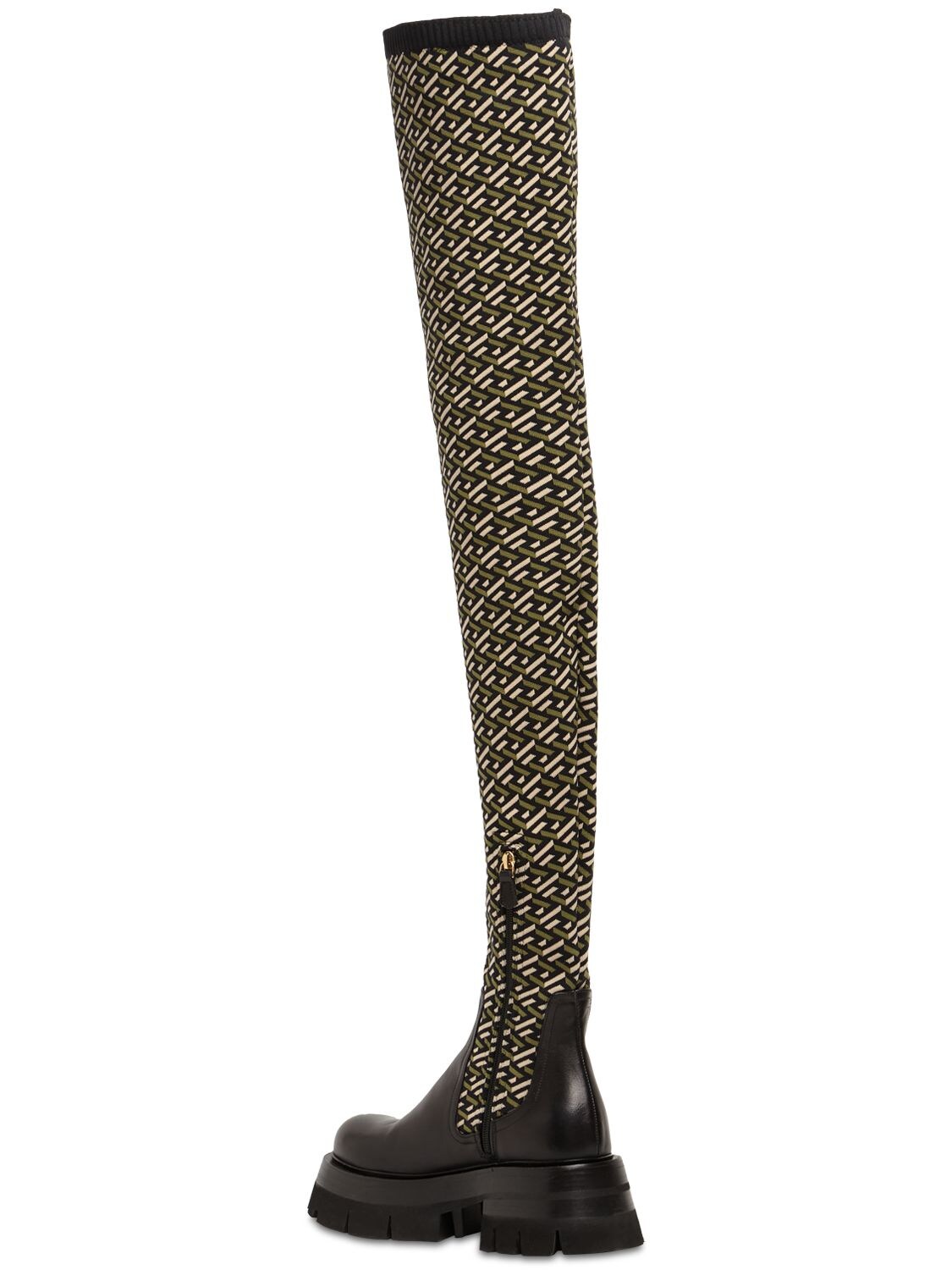 Women's Leonidas Greca Thigh High Black Boots