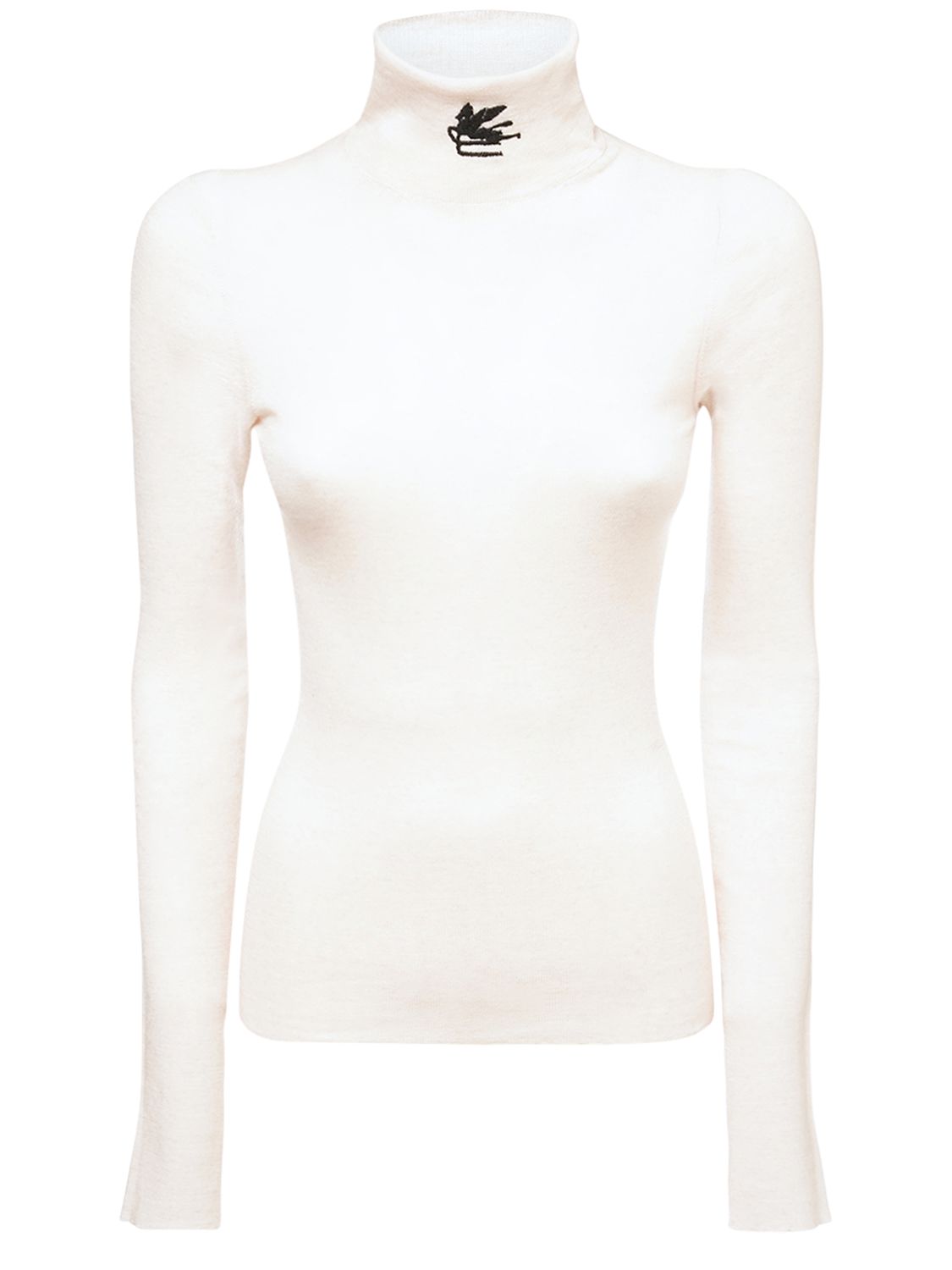 Rollkragenpullover Aus Wollstrick