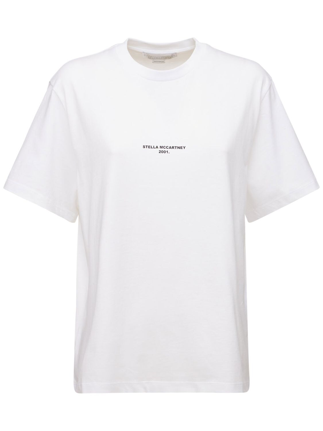 Stella Mccartney T Shirt En Jersey De Coton Biologique à Logo
