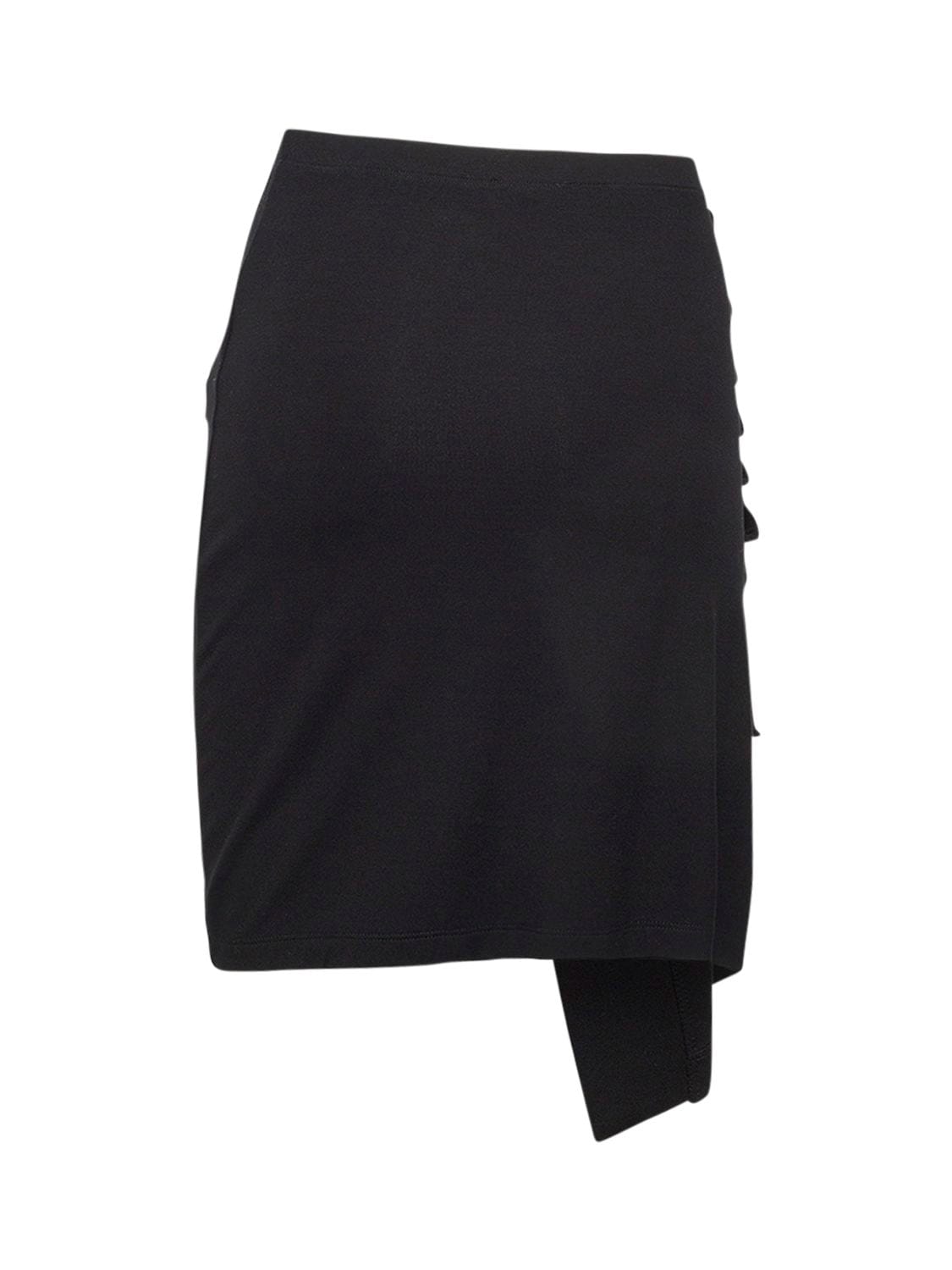Shop Rabanne Light Jersey Draped Mini Skirt In Black