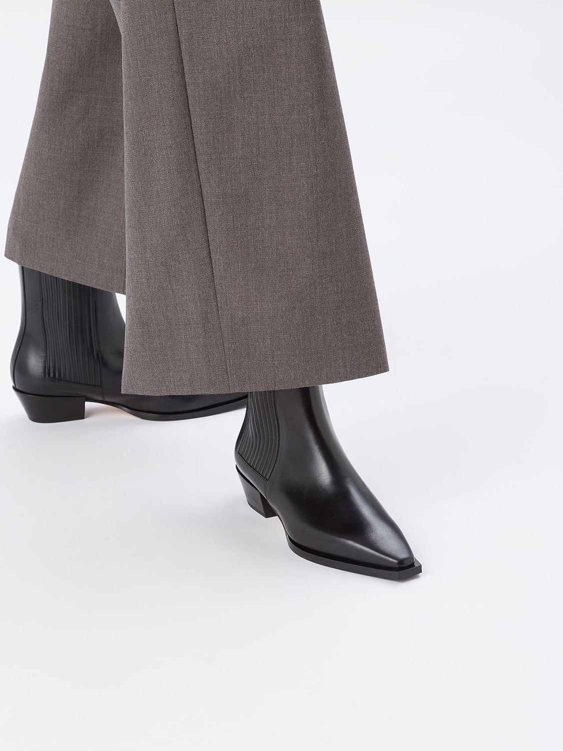Shop Aeyde 40mm Belinda Leather Ankle Boots In Black