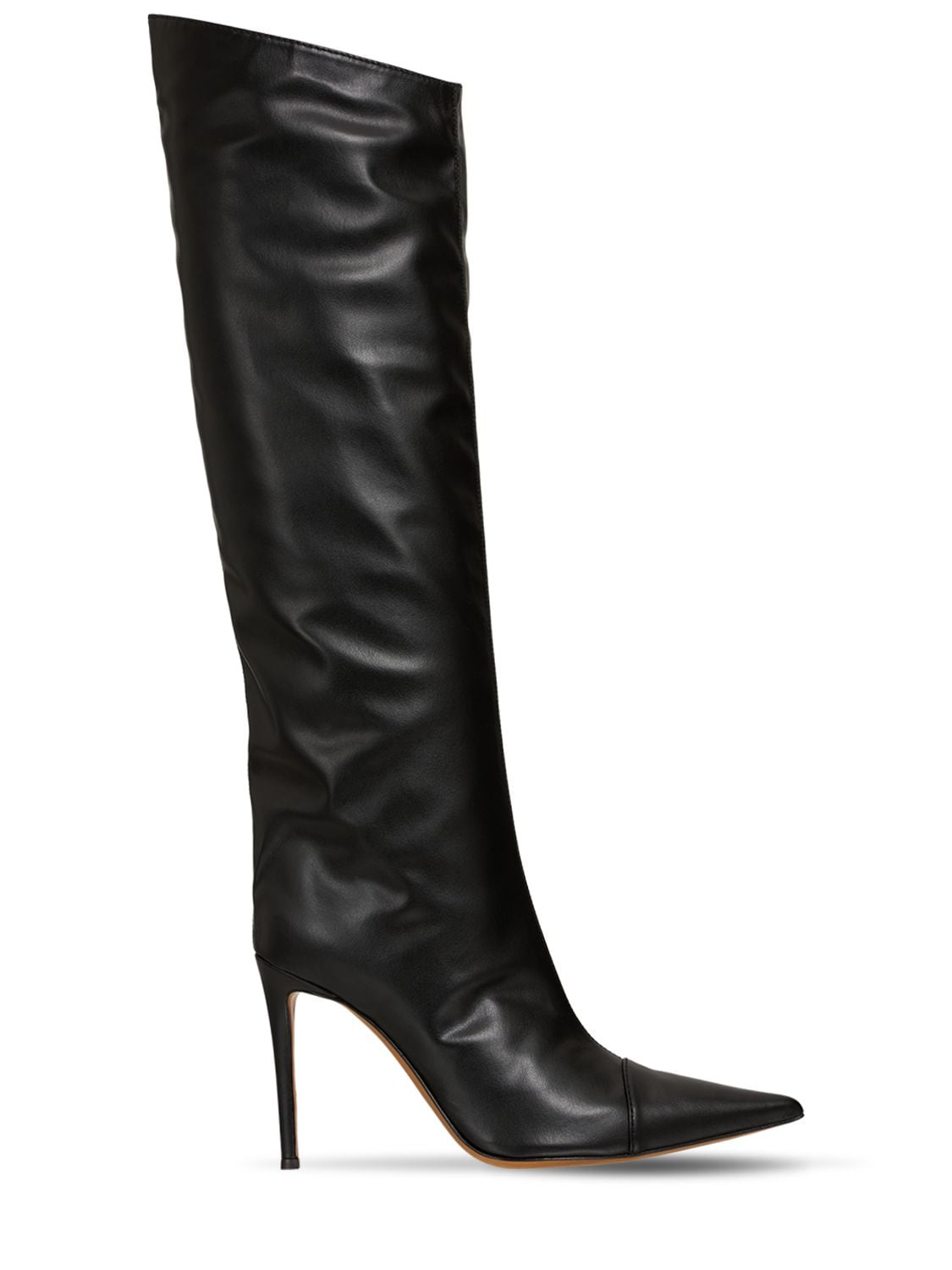 100mm Tall Leather Boots