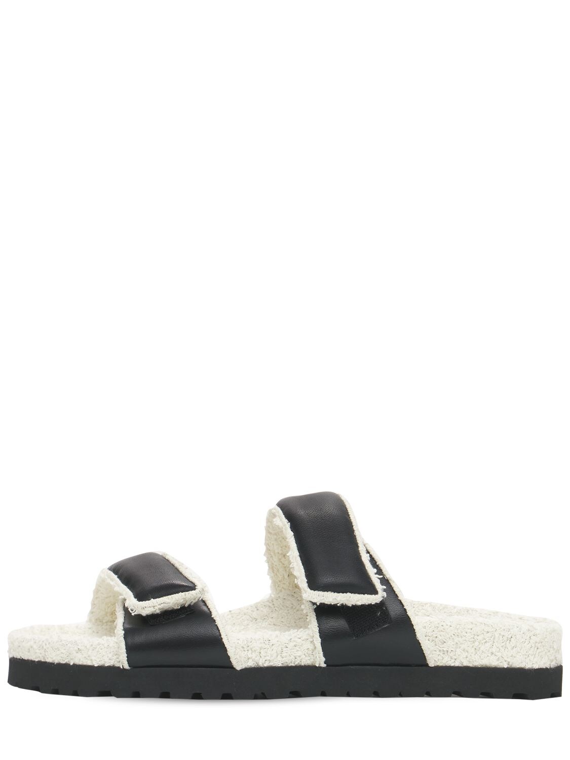 GIA X PERNILLE TEISBAEK 20mm Leather & Terry Cloth Sandals