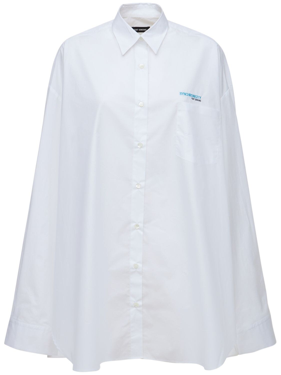 Oversize Cotton Denim Long Shirt