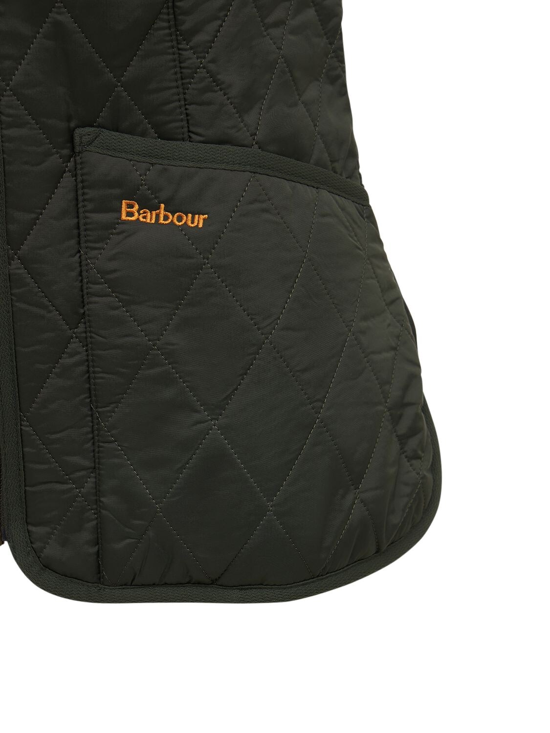 Shop Barbour Lady Betty Quilted Vest In Olive Green