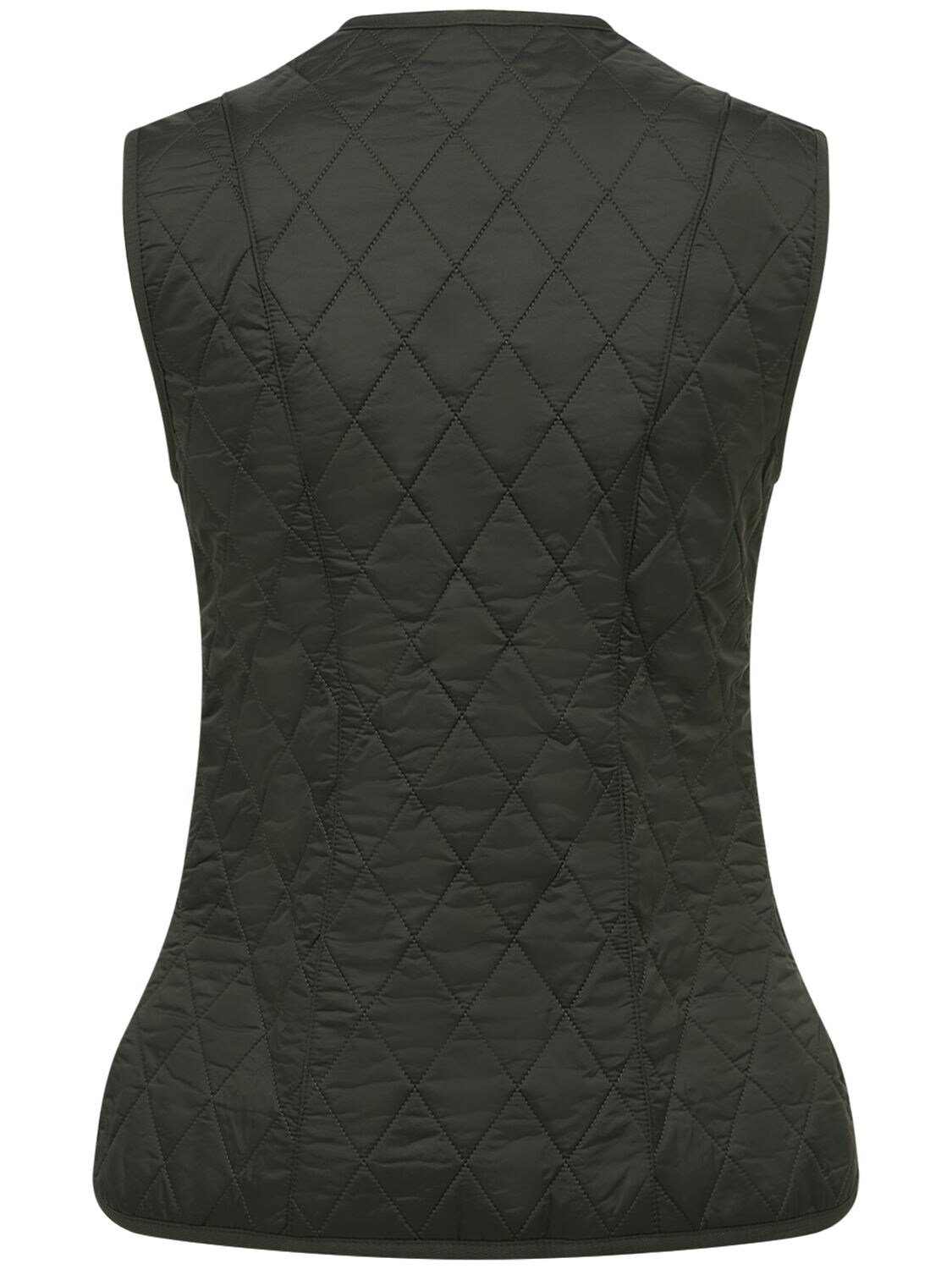 Shop Barbour Lady Betty Quilted Vest In Olive Green