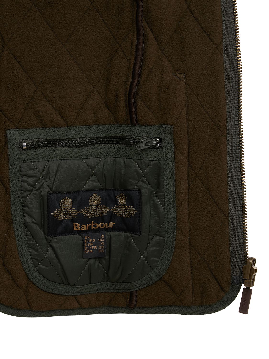 Shop Barbour Lady Betty Quilted Vest In Olive Green